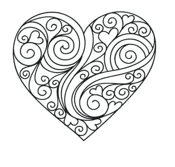 361x345 Printable Coloring Pages Hearts With Vines