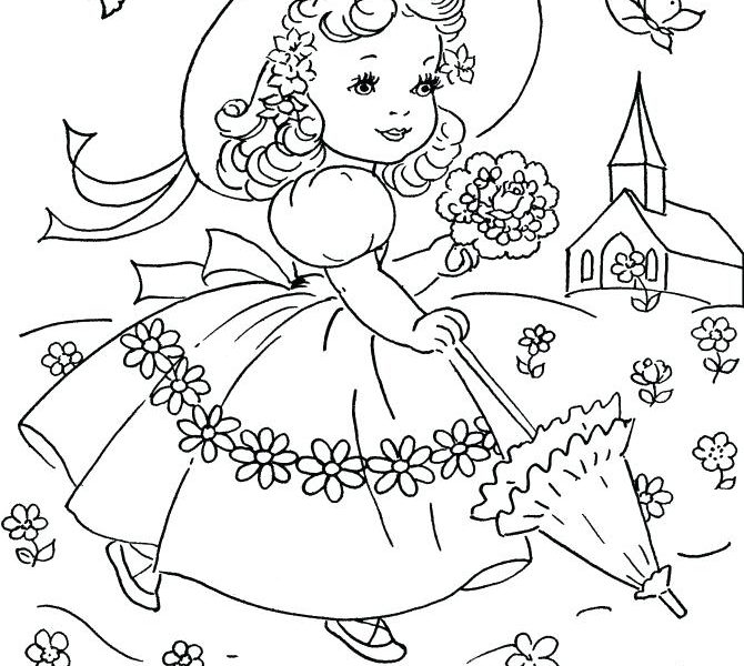 670x600 Vintage Colouring Pages Vintage Coloring Book Pages287558 Free