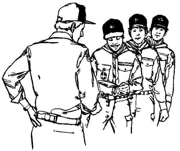 600x504 Boy Scouts Hearing Instructions Coloring Pages Best Place To Color