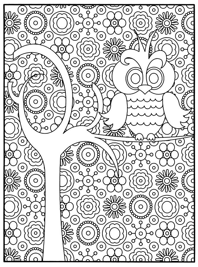 667x899 Free Coloring Page Coloring Adult Owl. A Small Owl Style Very