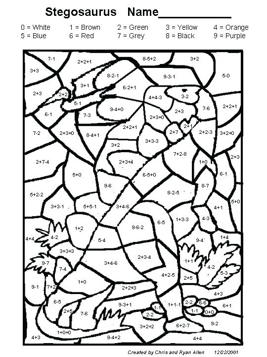 540x720 Free Math Coloring Pages Affordable Math Color Code Colouring Free
