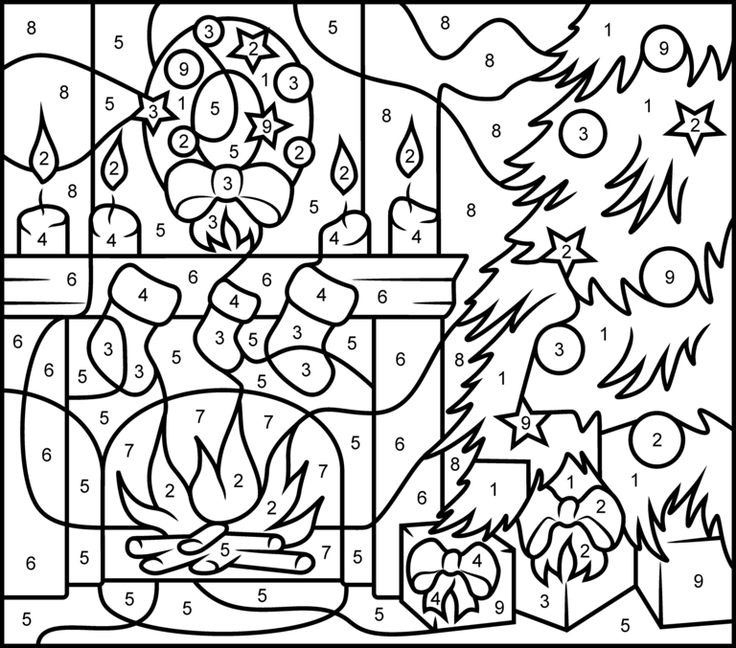 736x648 Christmas Pictures To Color By Code Color Number Christmas Sheets