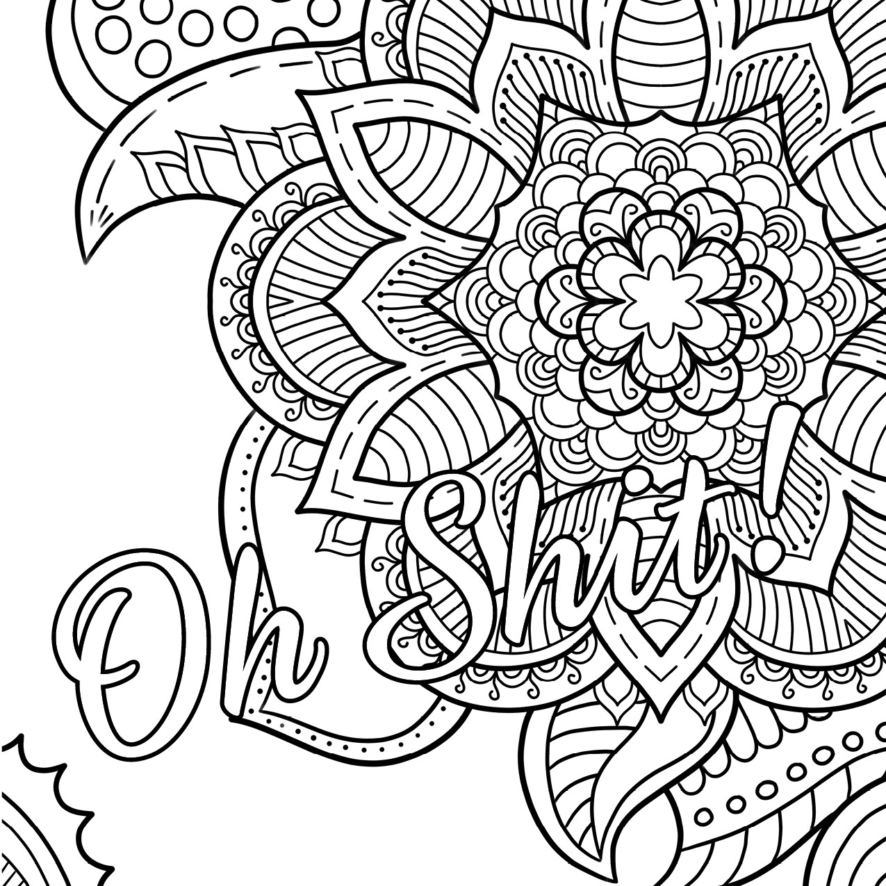 1275x1275 Swear Word Coloring Pages Free Printable