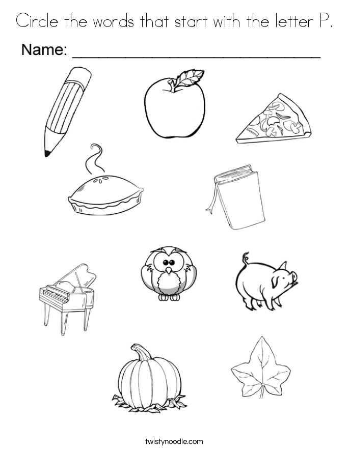 685x886 Letter P Color Pages