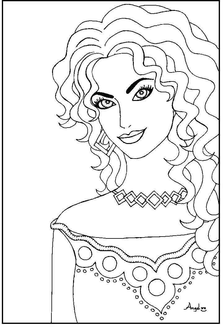 723x1056 Coloring Pages For Women Pretty Woman Coloring Pages Top 10
