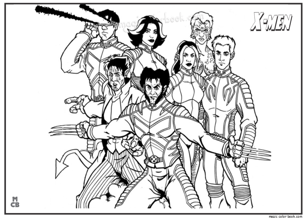 990x703 Xmen Coloring Pages Free X Men Coloring Pages Free Printable 18