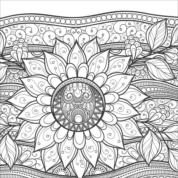 600x600 Zen Coloring Page