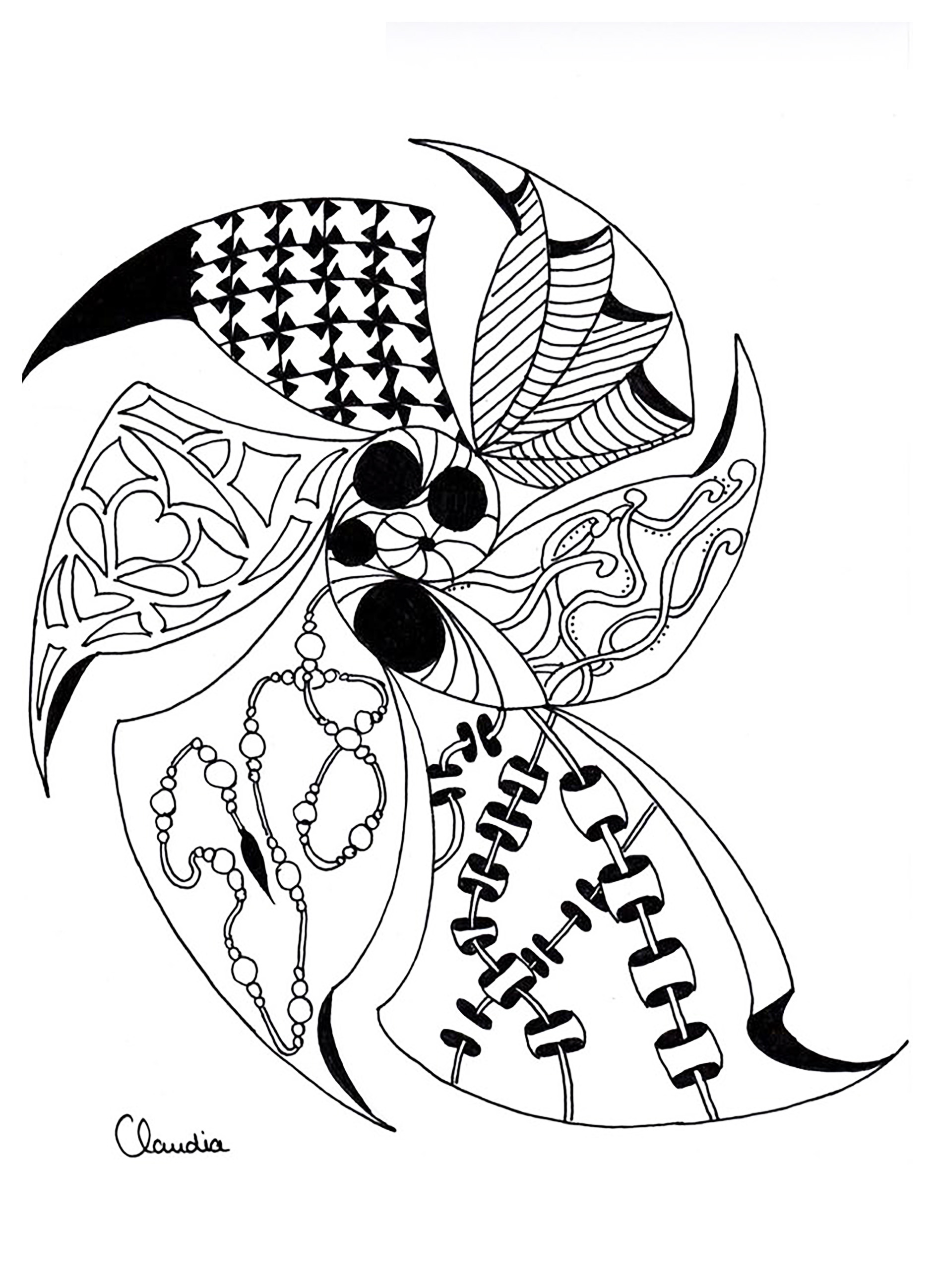 1885x2597 Zentangle To Download Zentangle