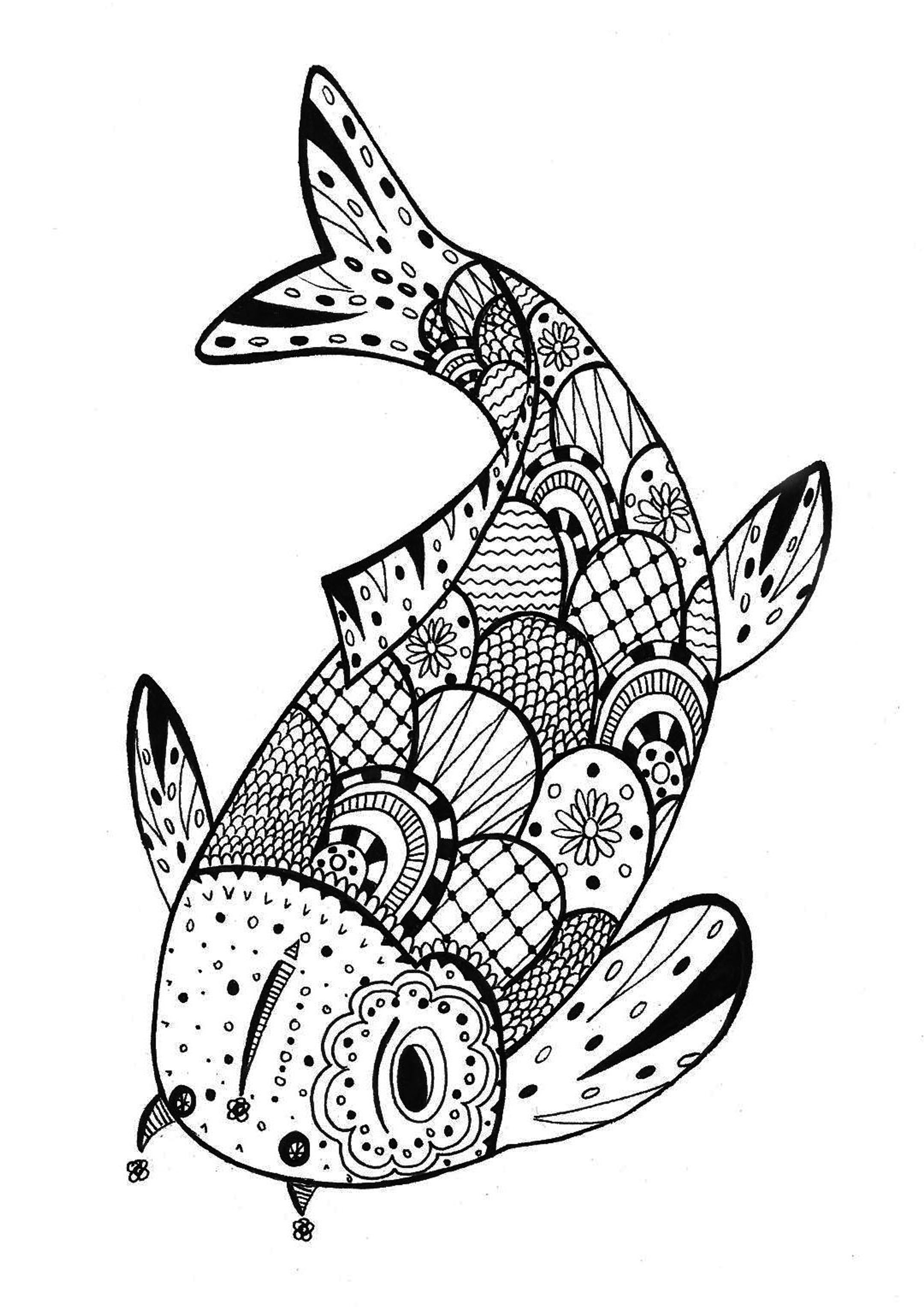 2480x3508 Fish Zentangle Rachel