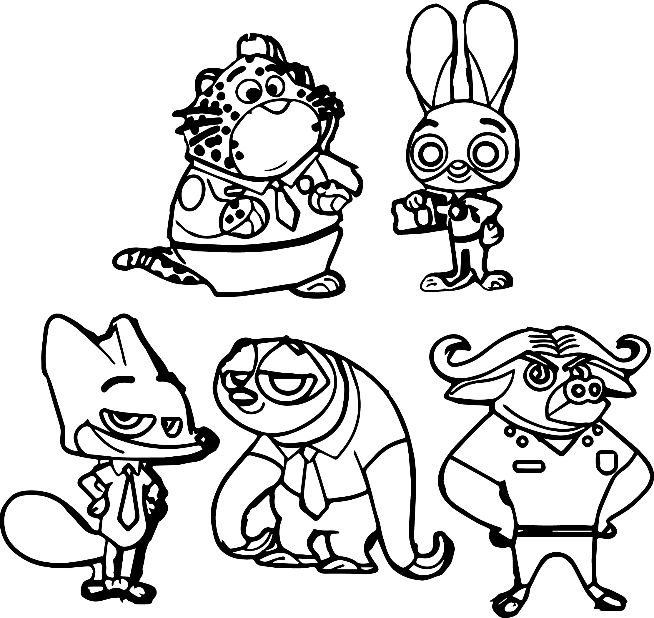 2223x2099 Zootopia Coloring Pages Free Free Coloring Pages Download