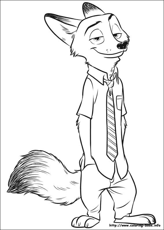 567x794 Zootopia Coloring Picture Coloring Pictures
