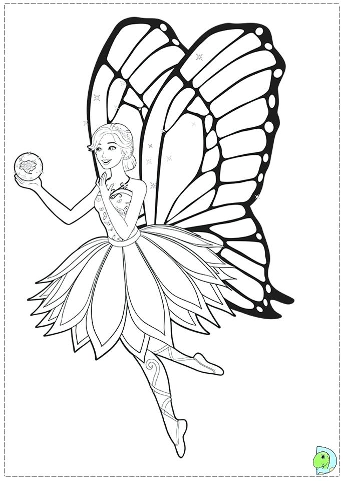 691x960 Fairy Coloring Pages Miss Barbie And The Fairy Princess Coloring