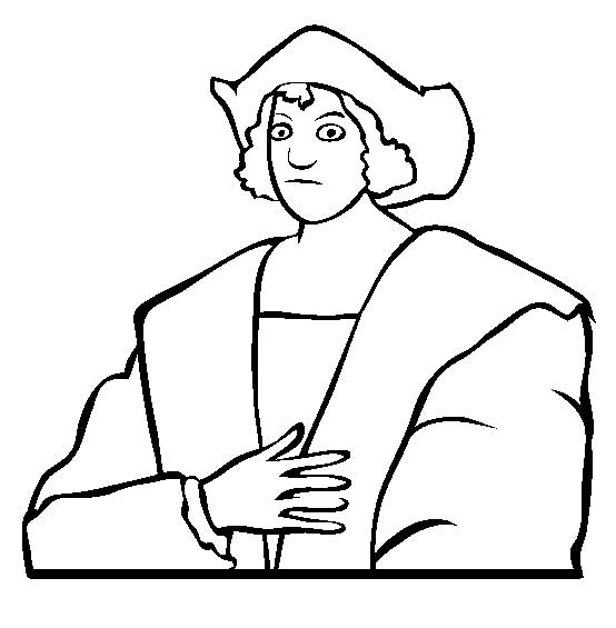 554x565 Christopher Columbus Line Art On Columbus Day Coloring Page