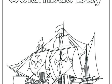 440x330 Christopher Columbus Ships Coloring Pages Three Ships Coloring