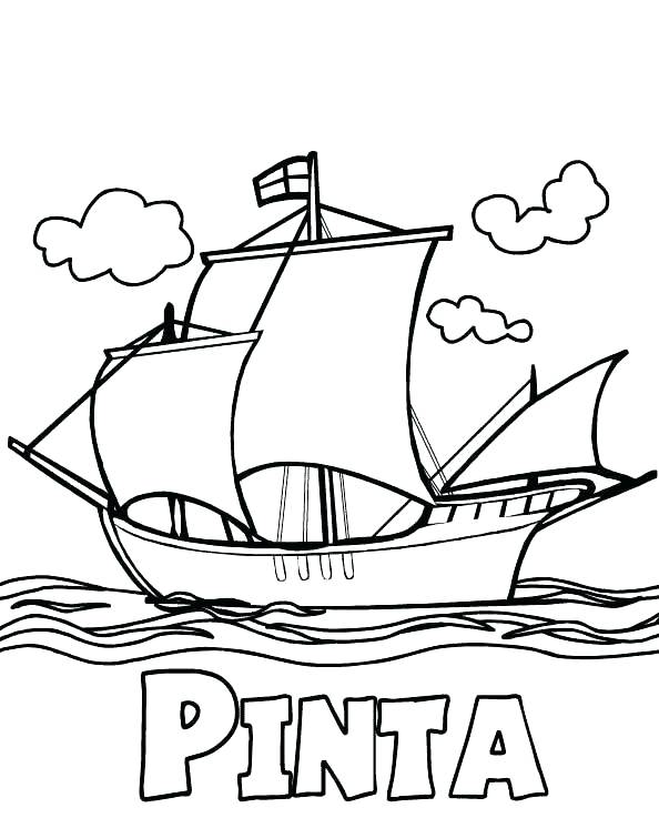 594x737 Columbus Coloring Pages Coloring Fleet On Day Coloring Page