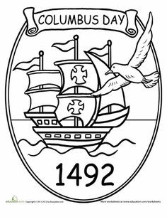 Columbus Day Coloring Pages Printable