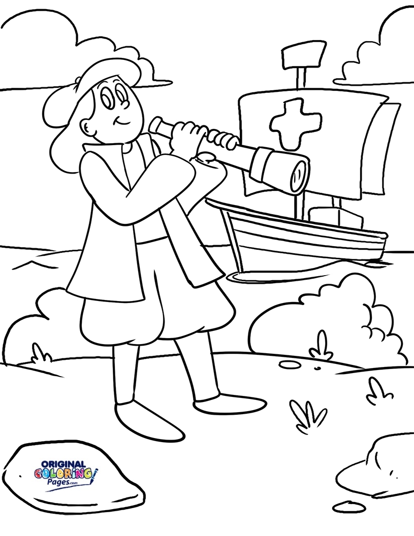 815x1056 Fresh Homely Ideas Columbus Day Coloring Pages Printable Ships