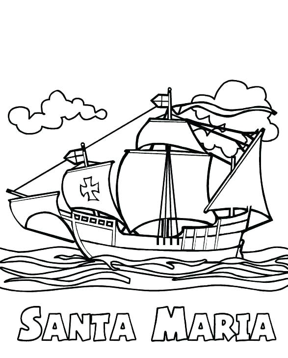 587x729 Columbus Day Coloring Sheets