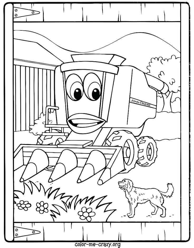 Combine Harvester Coloring Pages