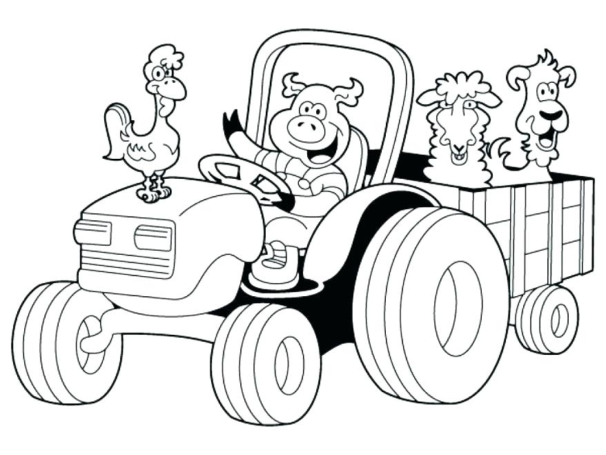 878x659 Combine Coloring Pages Combine Coloring Pages Coloring Tractor