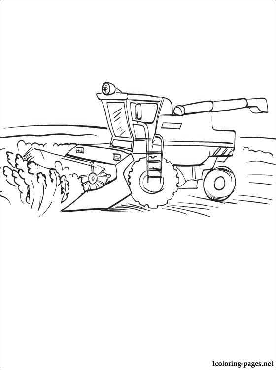 560x750 Coloring Page Combine Harvester Coloring Pages