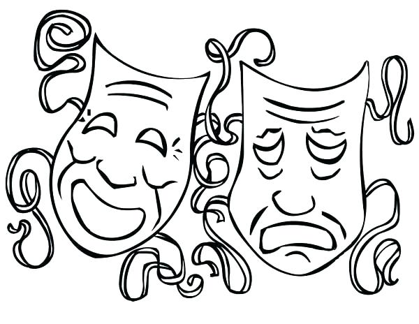 600x464 Mask Coloring Page Beads Coloring Sheet The Twin Comedy