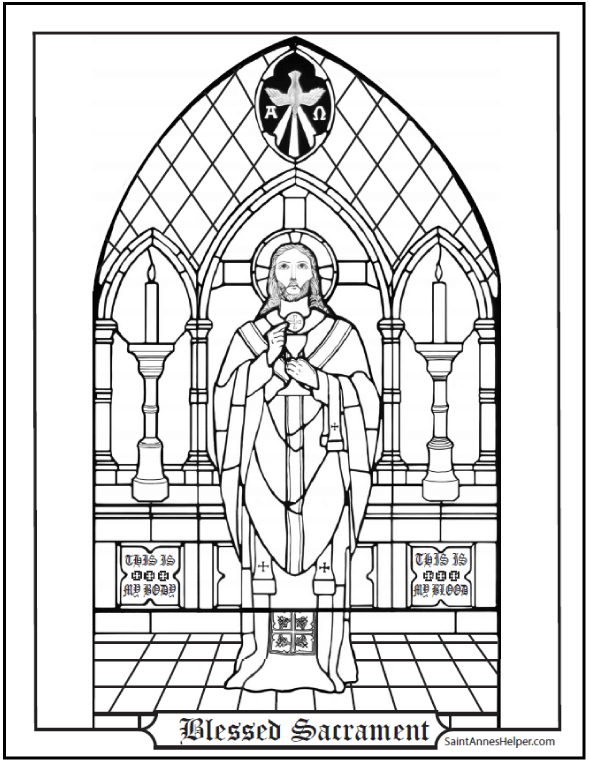 590x762 Blessed Sacrament Coloring Page