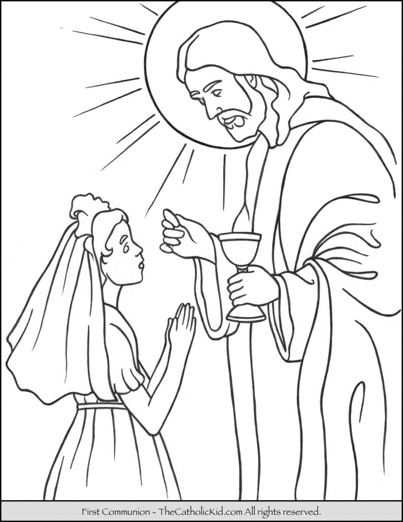 791x1024 Great First Communion Coloring Pages 12