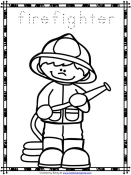 262x350 Free Community Helpers Tracing And Coloring Pages By