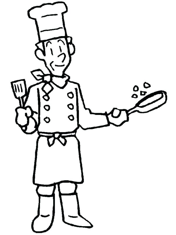 600x800 Community Helpers Coloring Book An Old Cook In Community Helper