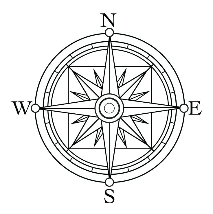 736x740 Compass Rose Coloring Page Best Compass Coloring Pages Free