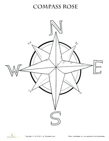 350x453 Compass Rose Printable Compass Rose Coloring Sheet Compass