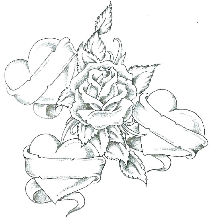 736x764 Hearts And Roses Coloring Pages Compass Rose Coloring Page