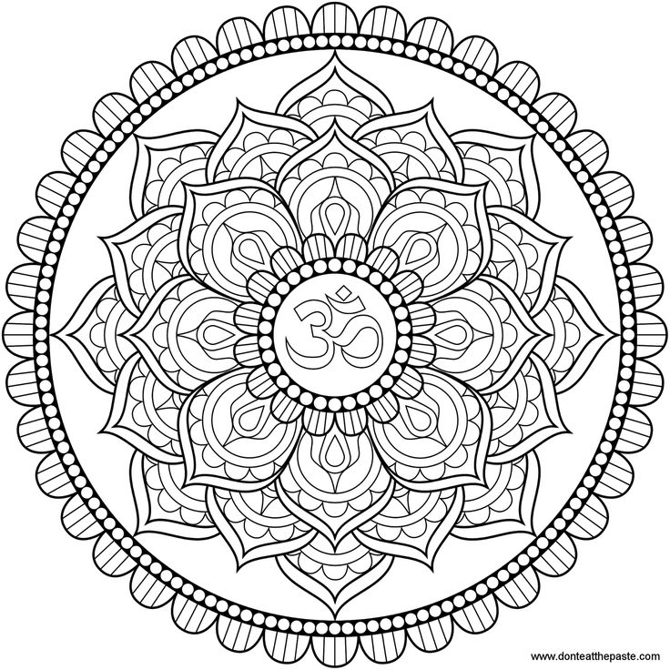 736x736 Lotus Mandala Adult Coloring Pages Printable