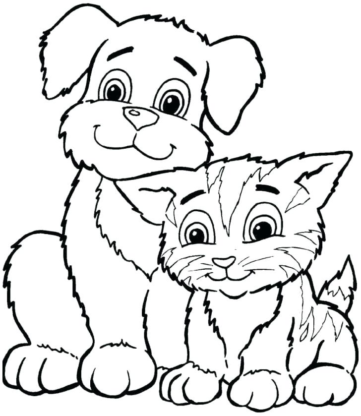 728x839 Kitty And Zoo Animals Coloring Page For Kids Animal Pages Coloring