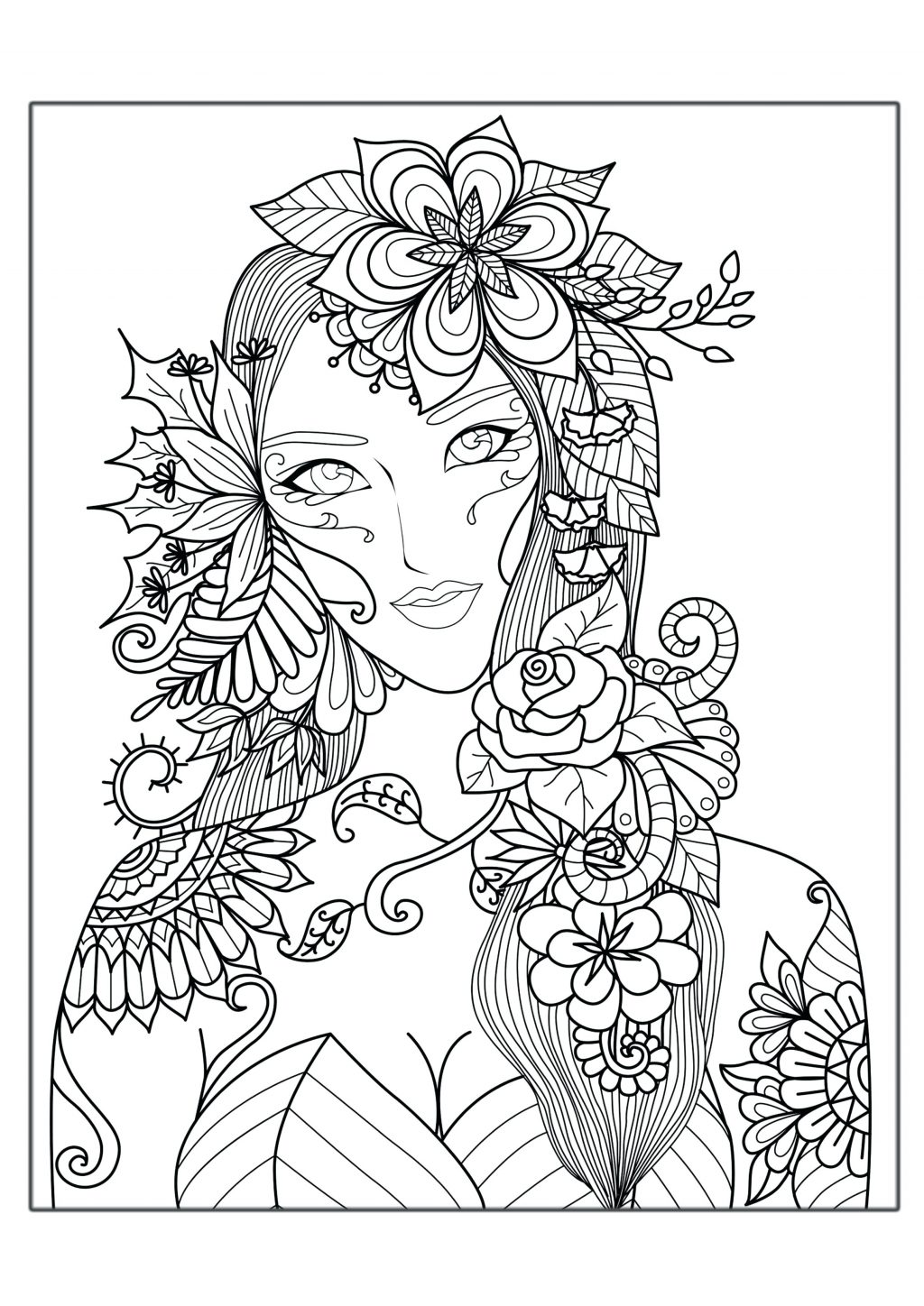 1024x1448 Coloring Page ~ Printable Complex Coloring Pages For Adults
