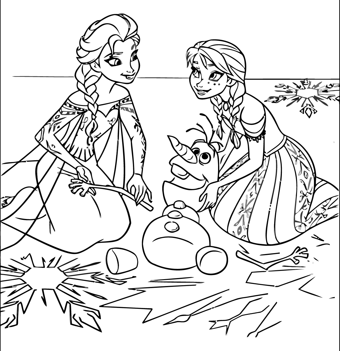 1146x1183 Coloring Pages For Girls Frozen Olaf Free Best