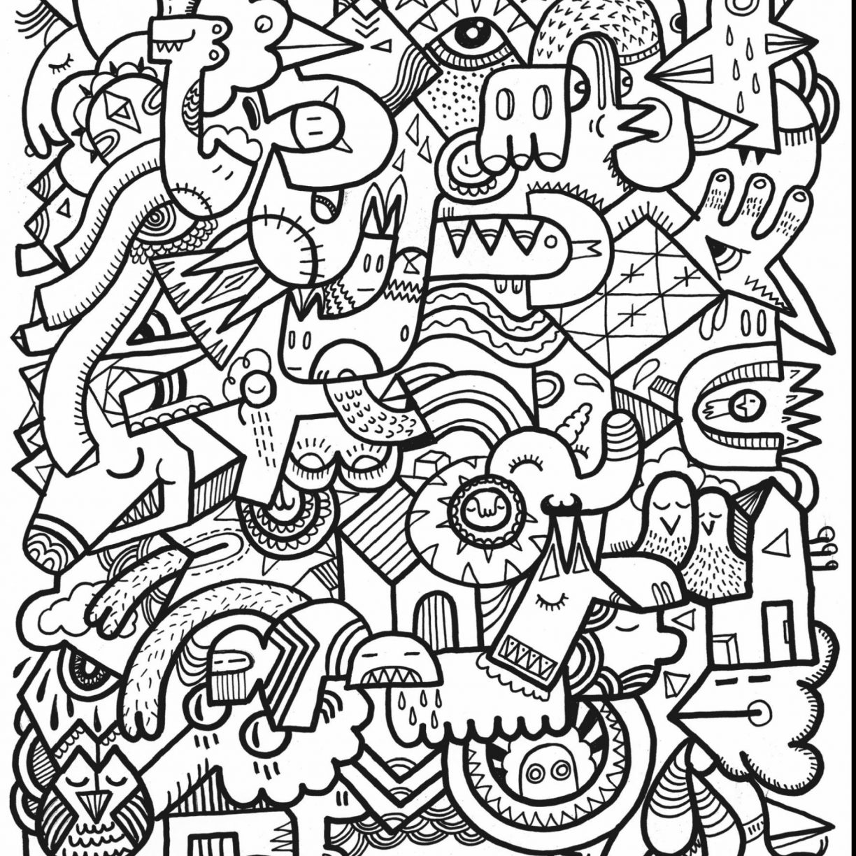 1224x1224 Coloring Pages Fairy World Complex Free Printable Mandala