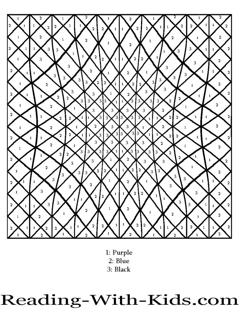791x1024 Complex Color By Number Printables For Kids Difficult 19 About