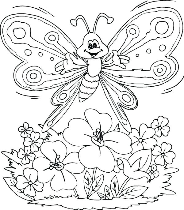 600x686 Color Pages Of Flowers Flower Color Pages Flower Coloring Pages
