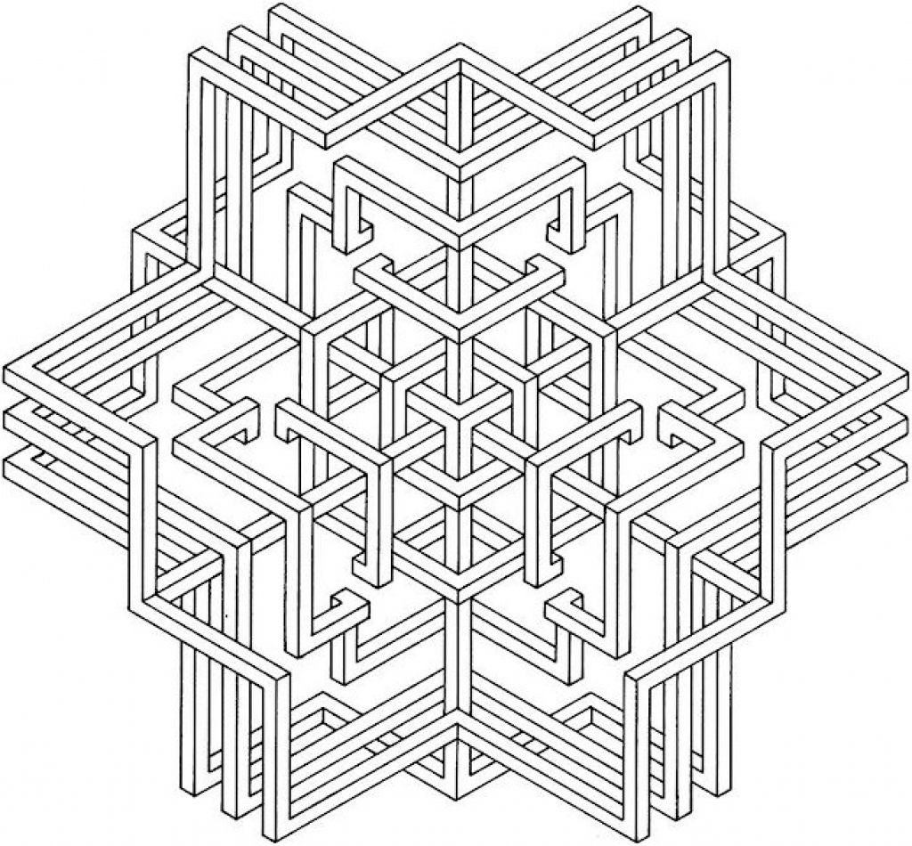 1024x950 Geometric Coloring Pages