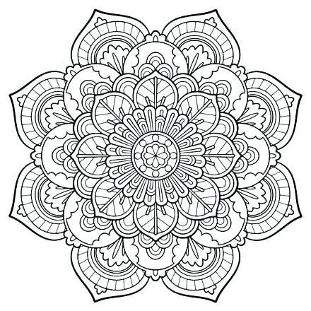 440x440 Coloring Pages Complex Complex Geometric Coloring Pages Free Image