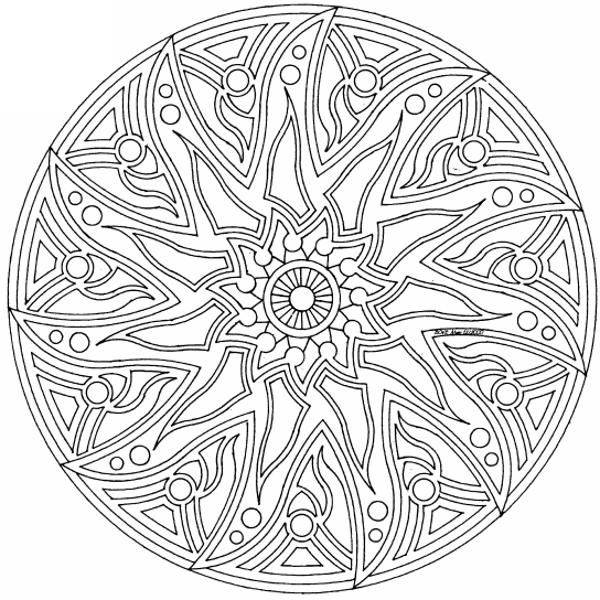 544x544 Complex Coloring Pages