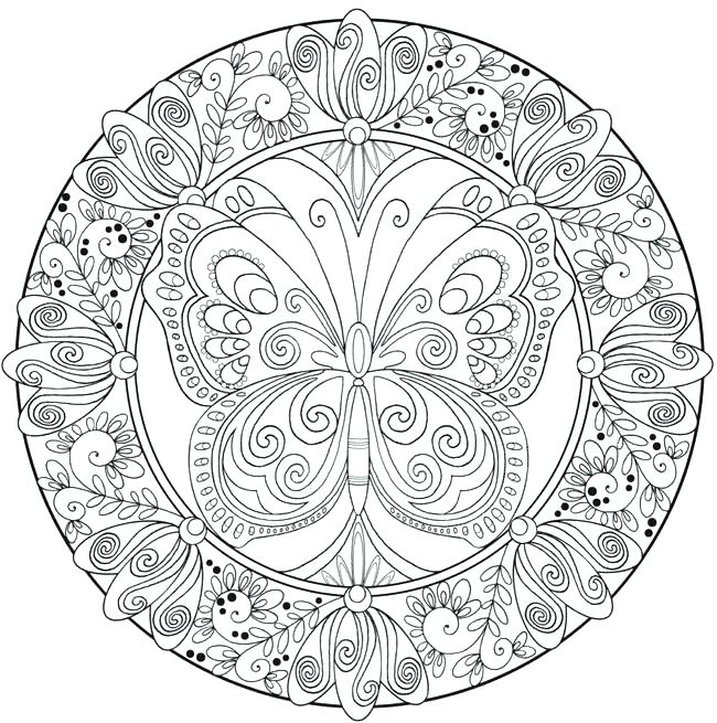 650x655 Complex Mandala Coloring Pages Complicated Coloring Pages