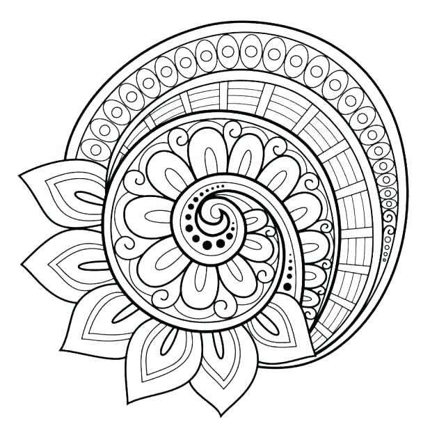 618x632 Abstract Coloring Page Abstract Coloring Pages Expert Mandala