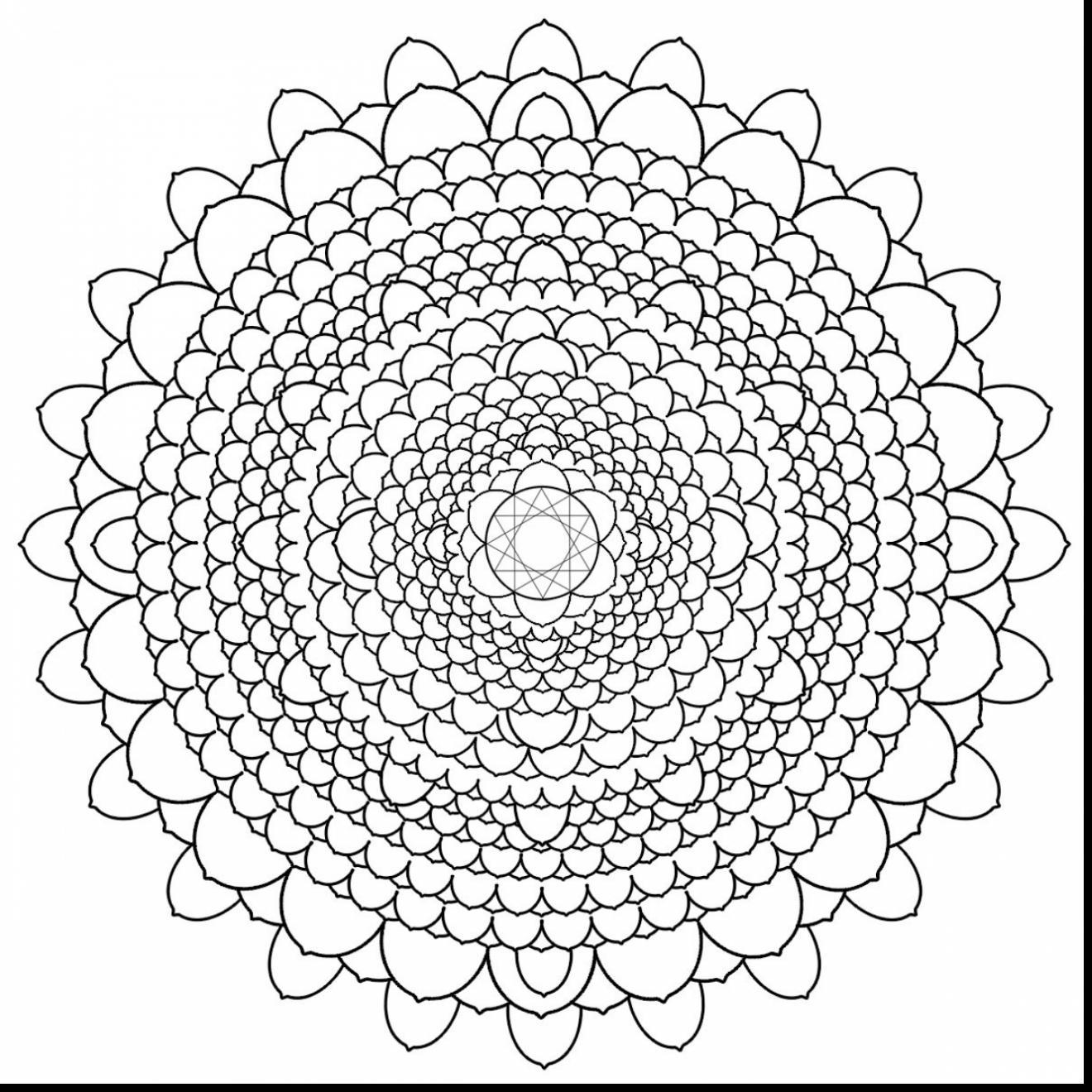 1320x1320 Mandala Flower Coloring Pages Difficult