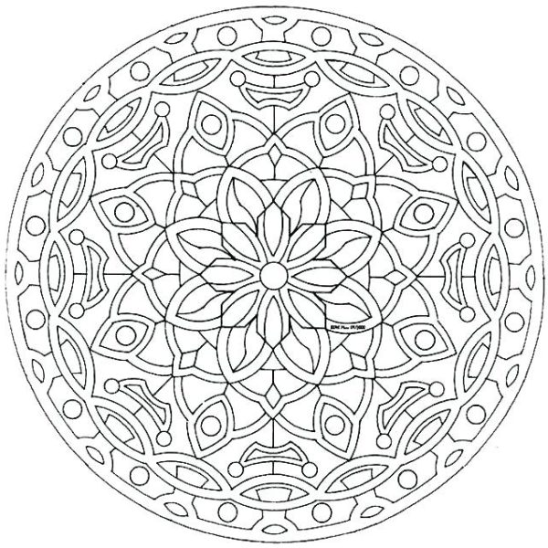 600x600 Mindware Coloring Pages Images Coloring Printable Complex Mandala