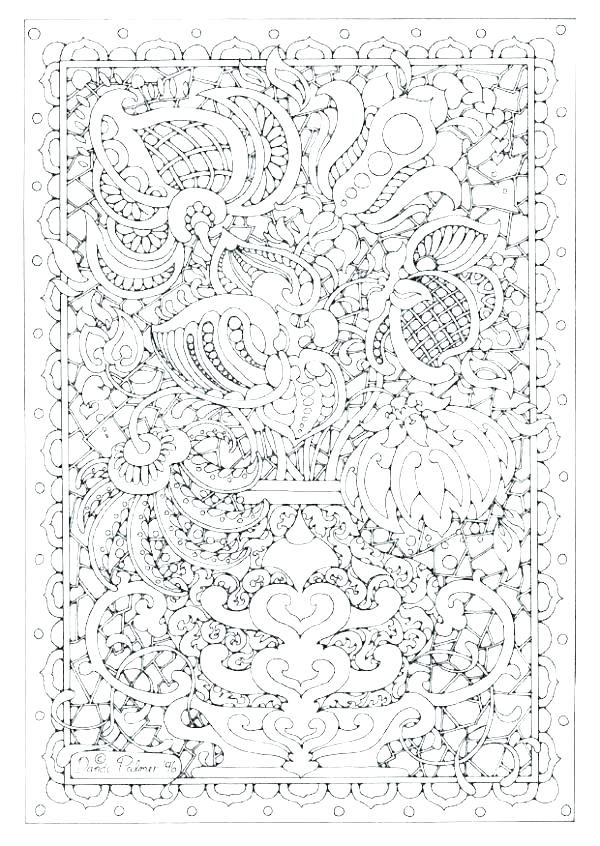 600x846 Coloring Pages Complex Complex Mandala Coloring Pages Printable