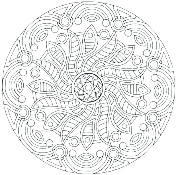 618x614 Printable Complex Coloring Pages Mandala Printable Coloring Pages