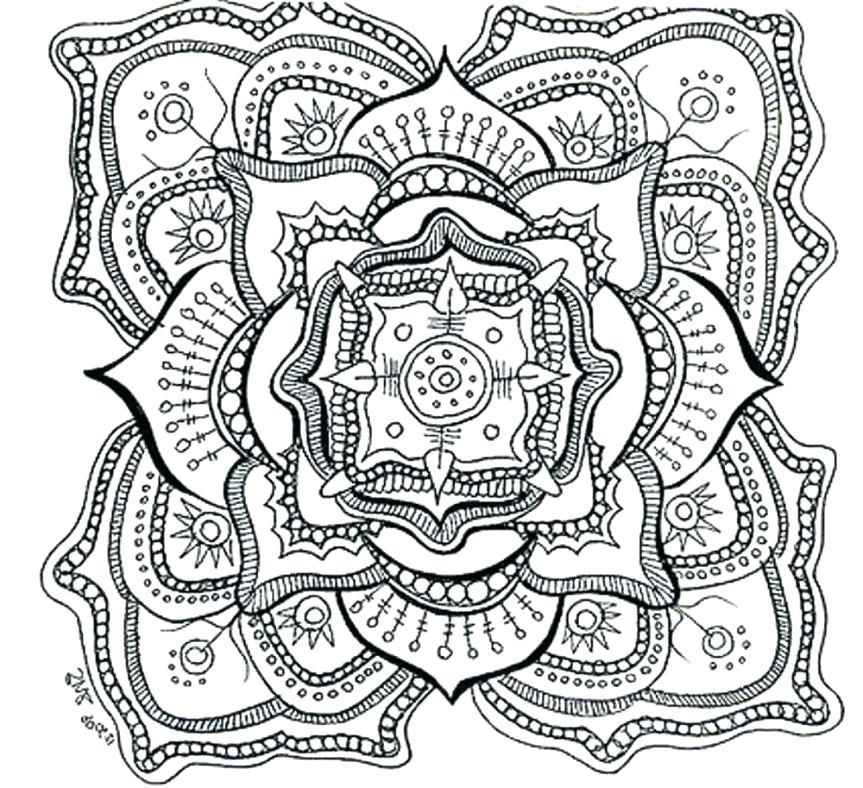 863x788 Printable Difficult Coloring Pages And Free Mandala Hard Online
